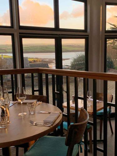 Overlooking the Camel Estuary from its vantage point at the bottom of Rock, the St Enodoc Brasserie is a must-visit for a laid back, high-quality food.