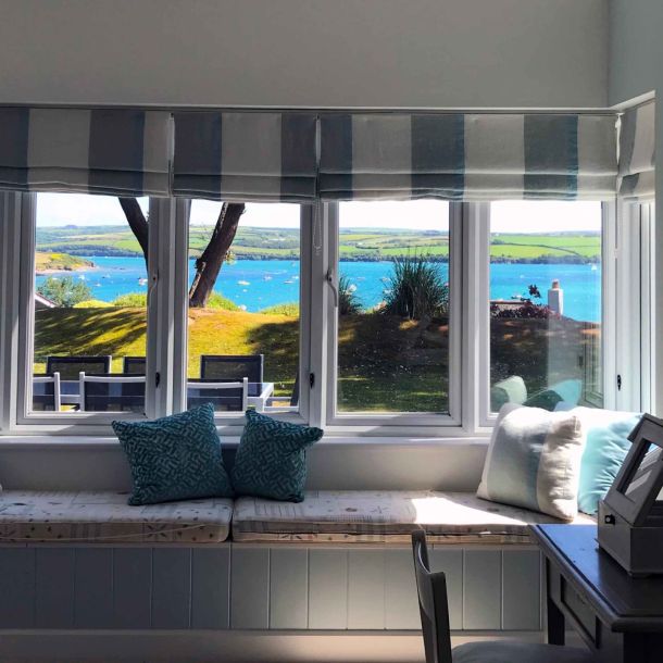 A view of the Tomhara master bedroom bay window.