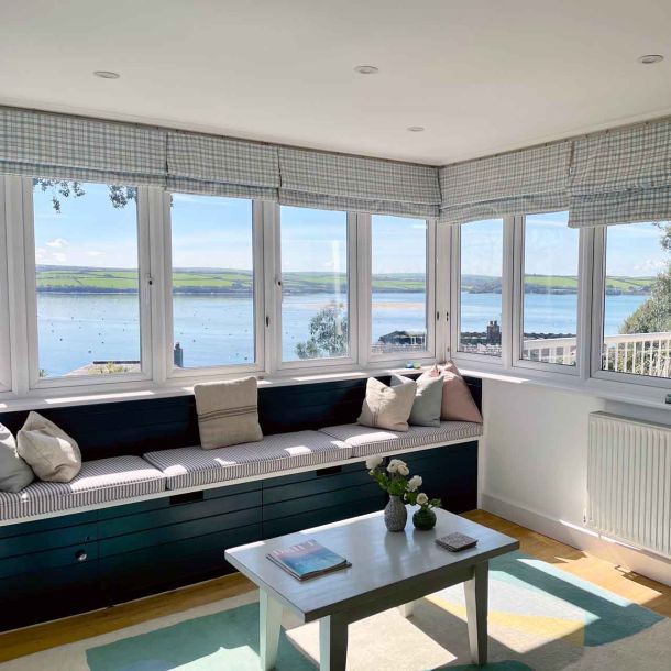 View over estuary from Tomhara's sitting room feature windows